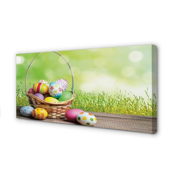 Pintura em tela Cesta de ovos do prado