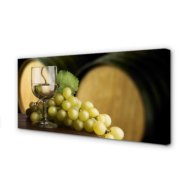 Pintura em tela Um copo de uva em barril