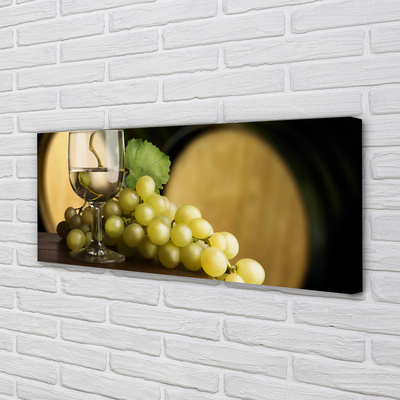 Pintura em tela Um copo de uva em barril
