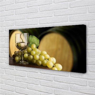 Pintura em tela Um copo de uva em barril