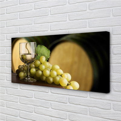 Pintura em tela Um copo de uva em barril