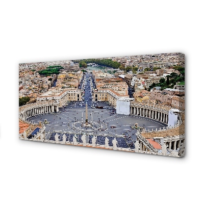 Pintura em tela Panorama da praça do Vaticano em Roma