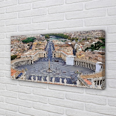 Pintura em tela Panorama da praça do Vaticano em Roma