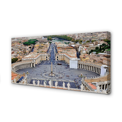 Pintura em tela Panorama da praça do Vaticano em Roma