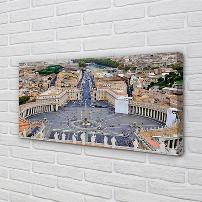Pintura em tela Panorama da praça do Vaticano em Roma