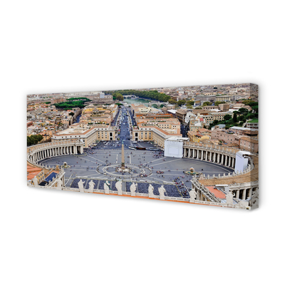 Pintura em tela Panorama da praça do Vaticano em Roma