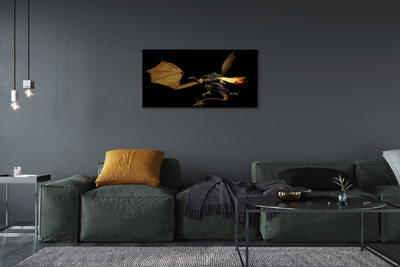 Pintura em tela Dragão cuspidor de fogo