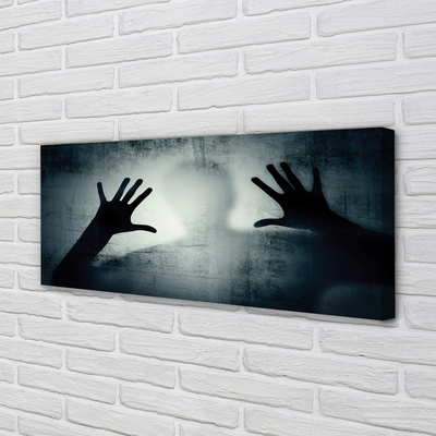 Pintura em tela Sombra da mão e da cabeça da figura
