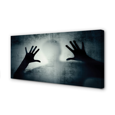 Pintura em tela Sombra da mão e da cabeça da figura