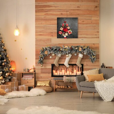 Quadro em tela Presentes Árvore de Natal Abstrata