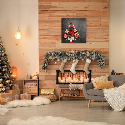 Quadro em tela Presentes Árvore de Natal Abstrata
