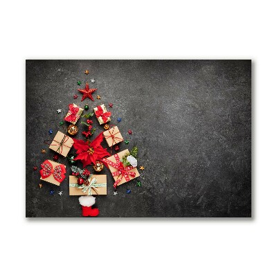Quadro em tela Presentes Árvore de Natal Abstrata