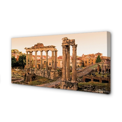 Quadro em tela Nascer do sol no Fórum Romano de Roma
