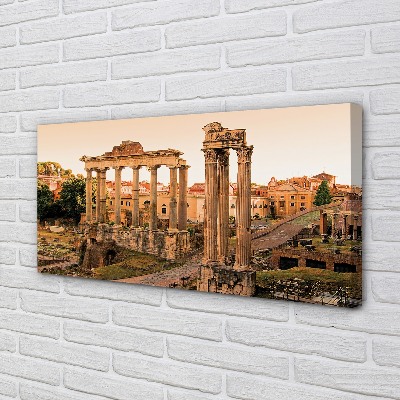 Quadro em tela Nascer do sol no Fórum Romano de Roma