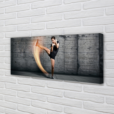 Quadro em tela Mulher se exercitando