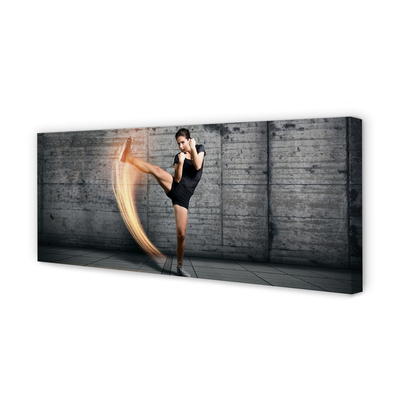 Quadro em tela Mulher se exercitando