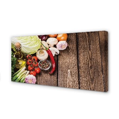 Quadro em tela Azeite, pimenta, cebola, alho