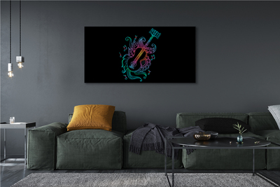 Quadro em tela Partitura colorida para violão