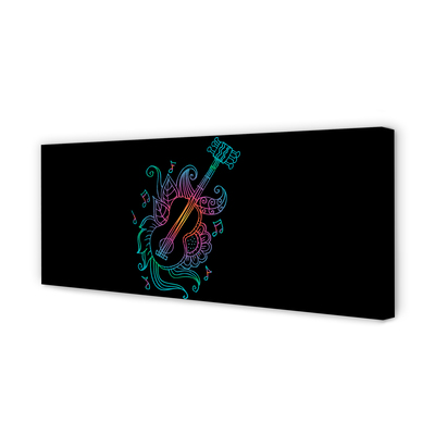 Quadro em tela Partitura colorida para violão