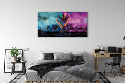 Pintura em tela Console de DJ com luzes coloridas