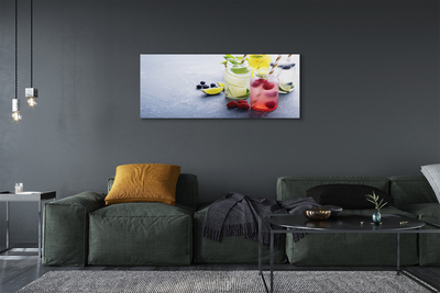Quadro em tela Coquetel de framboesa, limão e lima