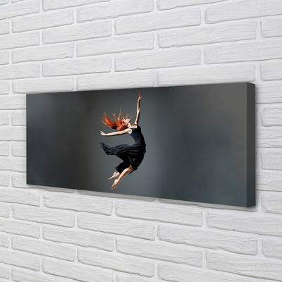 Quadro em tela Mulher de vestido preto