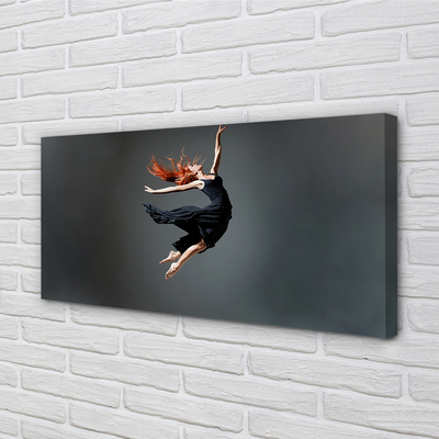 Quadro em tela Mulher de vestido preto