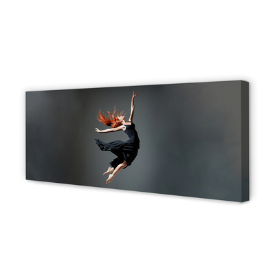 Quadro em tela Mulher de vestido preto