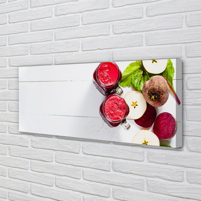 Pintura em tela Smoothies de beterraba e maçã