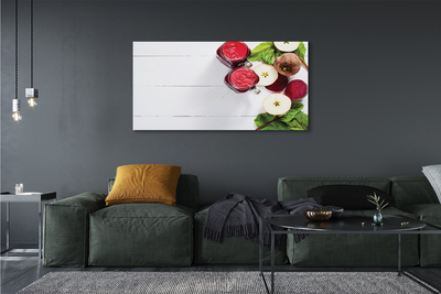 Pintura em tela Smoothies de beterraba e maçã