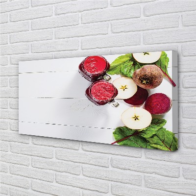 Pintura em tela Smoothies de beterraba e maçã