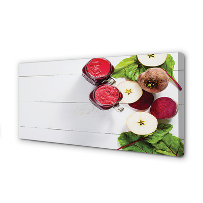 Pintura em tela Smoothies de beterraba e maçã