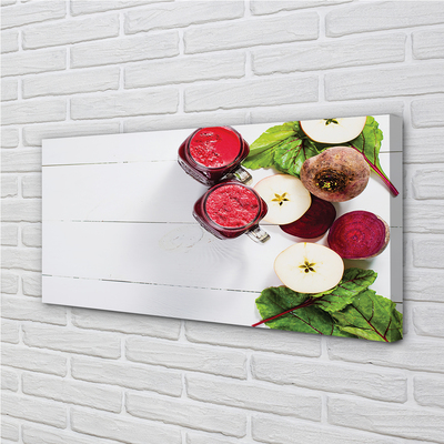 Pintura em tela Smoothies de beterraba e maçã