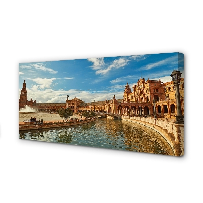 Quadro em tela Arquitetura da Praça do Mercado Antigo da Espanha