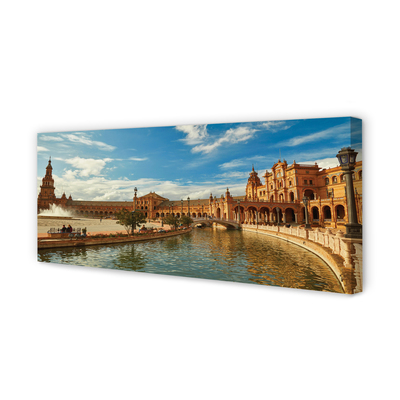 Quadro em tela Arquitetura da Praça do Mercado Antigo da Espanha