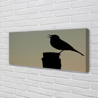 Pintura em tela Pássaro preto