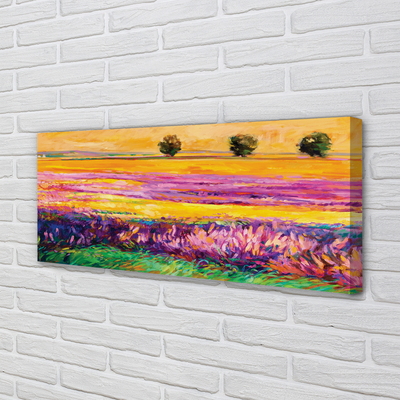 Pintura em tela Árvores e céu