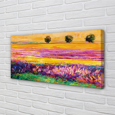 Pintura em tela Árvores e céu