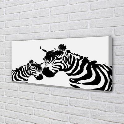 Pintura em tela zebras pintadas