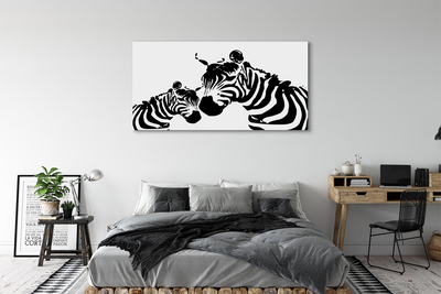 Pintura em tela zebras pintadas
