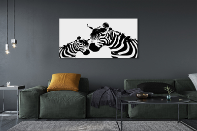 Pintura em tela zebras pintadas