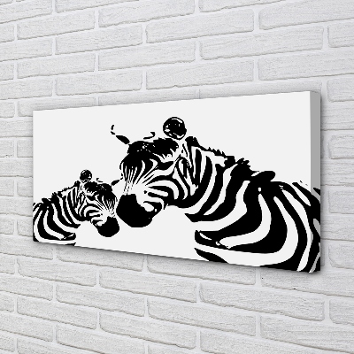Pintura em tela zebras pintadas