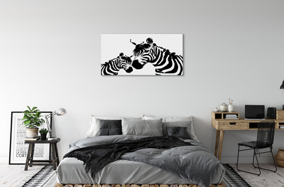 Pintura em tela zebras pintadas