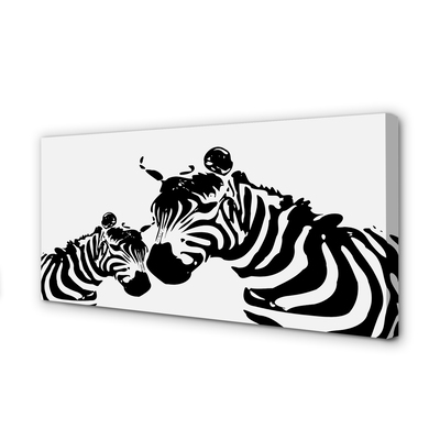Pintura em tela zebras pintadas