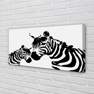 Pintura em tela zebras pintadas