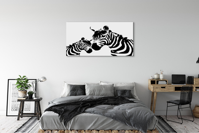 Pintura em tela zebras pintadas