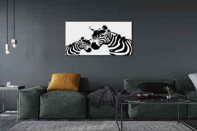 Pintura em tela zebras pintadas