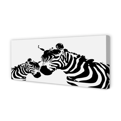 Pintura em tela zebras pintadas