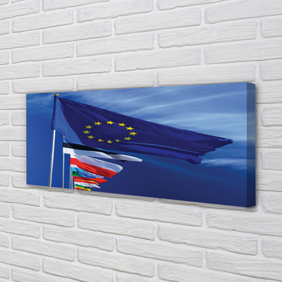 Quadro em tela Várias bandeiras