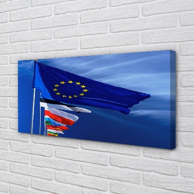 Quadro em tela Várias bandeiras